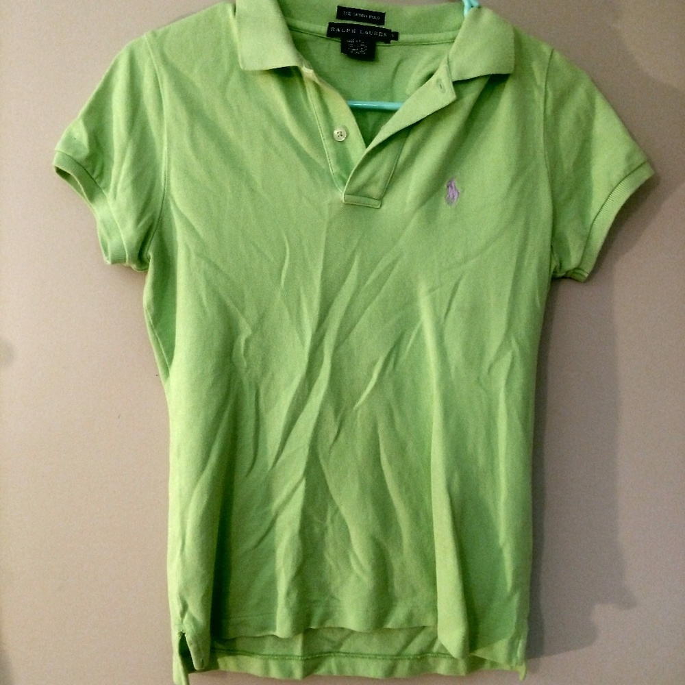 Polo RL size small green and purple
